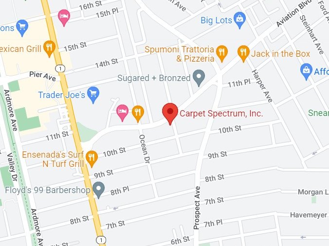 Map to Carpet Spectrum location in Hermosa Beach, CA