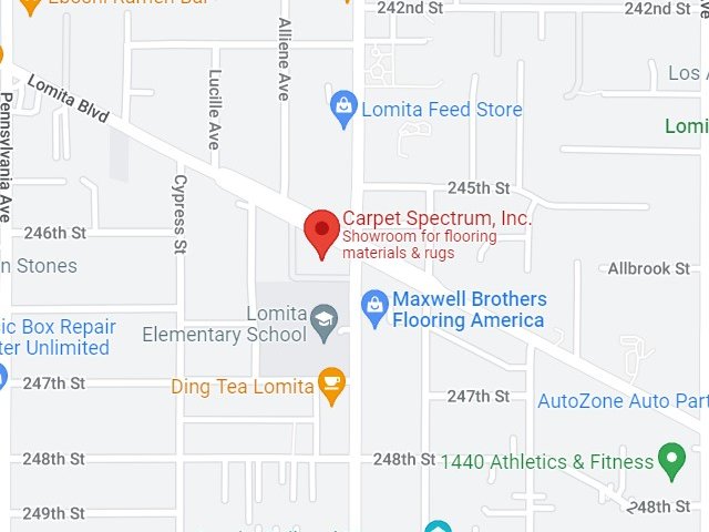Map to Carpet Spectrum location in Lomita, CA